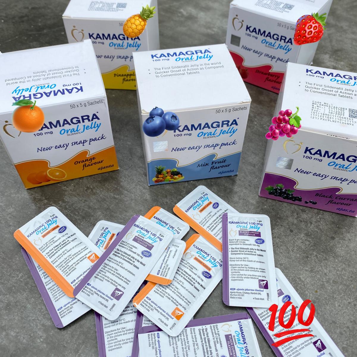 2 krabičky Kamagra Oral Gel [100mg × 100 sáčků] Akce, kupte jeden a druhý dostanete zdarma